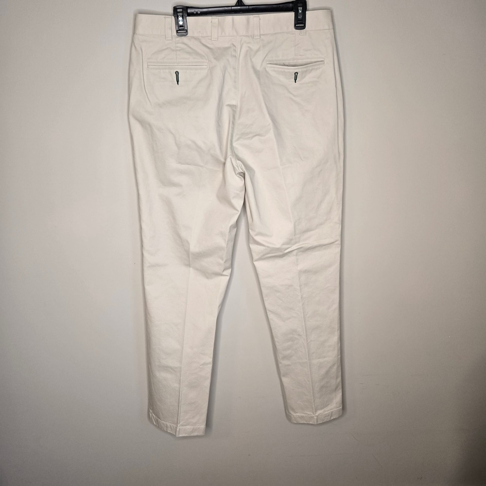Orvis Mens Chino Pants 36x32 Cream Off White Cotton Twill Straight Leg Trousers - Picture 5 of 9